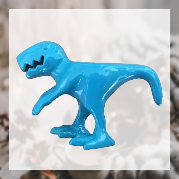 Set of 3 - CB2 Blue Dinosaur (T-Rex) Tea Light Candle Holders ๐ฆ - Picture 4 of 6